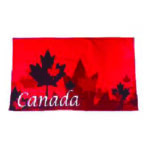 Red Color Canada Flag Beach Towel