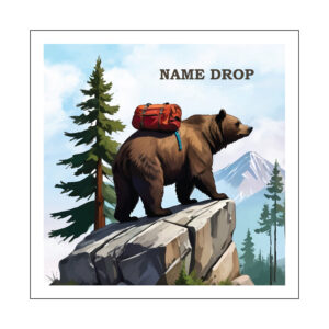 BEAR WITH CAMPING BAG